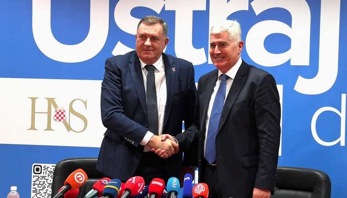 ČOVIĆ I DODIK NAJAVILI SASTANAK POLITIČKE SARADNJE HDZ-A BIH I SNSD-A