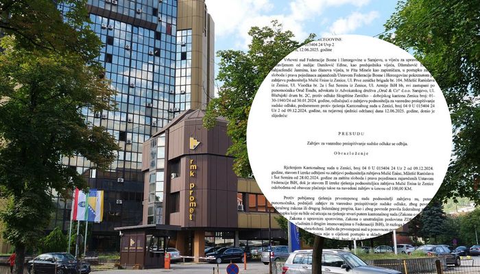 VRHOVNI SUD FBIH ODBIO ZAHTJEV ZA VANREDNO PREISPITIVANJE SUDSKE ODLUKE: ŠUT, MILEŠIĆ I MULIĆ BILI U SUKOBU INTERESA