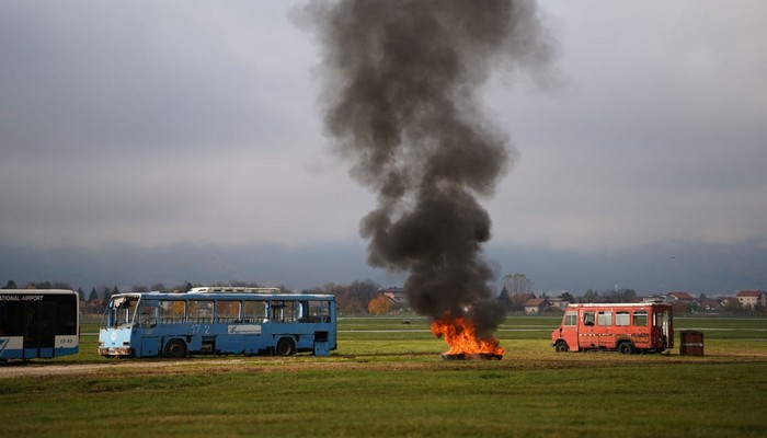 USPJEŠNO REALIZOVANA VJEŽBA " NESREĆA AVIONA U KRUGU MEĐUNARODNOG AERODROMA SARAJEVO"