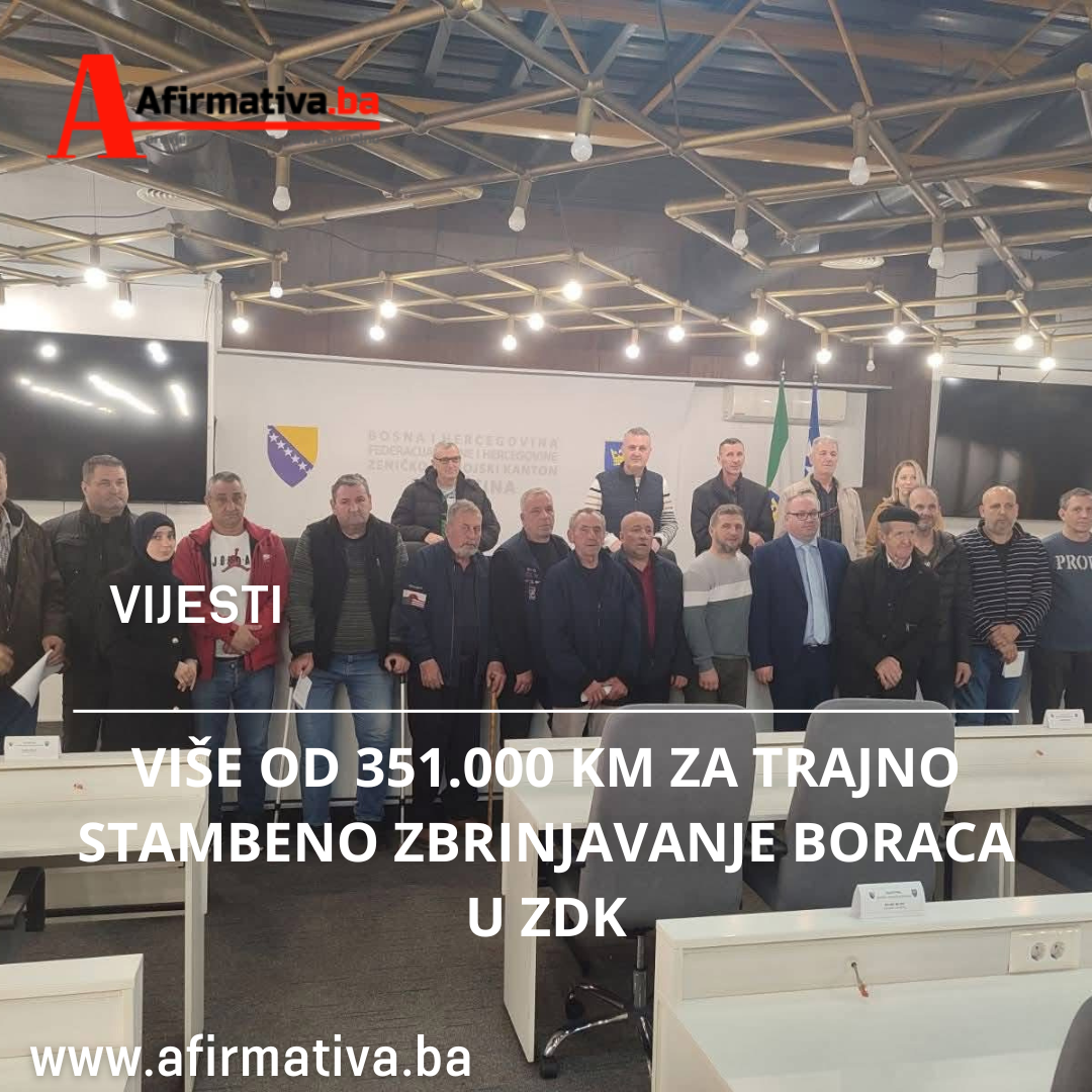✅Više od 351.000 KM za trajno stambeno zbrinjavanje branilaca u ZDK