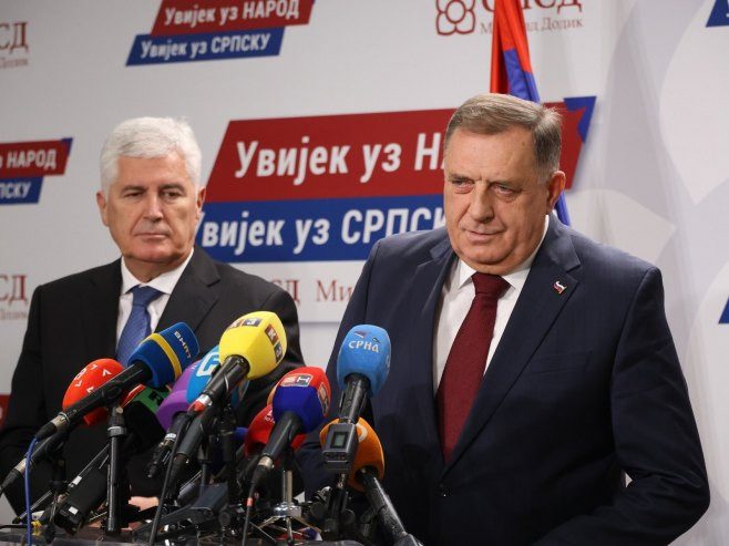 Dodik i Čović nakon sastanka: Bez SNSD-a i HDZ-a nema vlasti, Dodik poručio da s nekima neće razgovarati